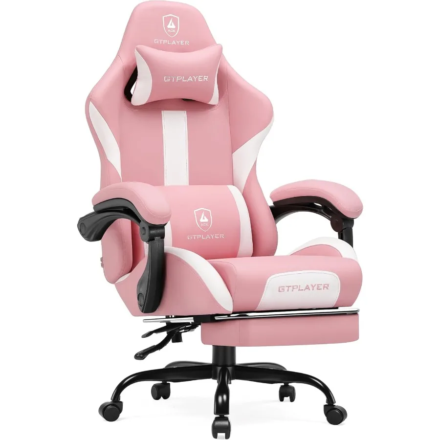 Office Chair Cushion - Sedia da gaming con poggiapiedi e