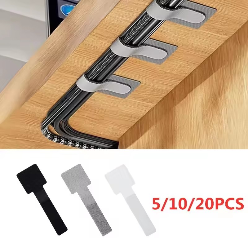 Desk Organizer - Nuove fascette riutilizzabili, fascette autoadesive, supporto