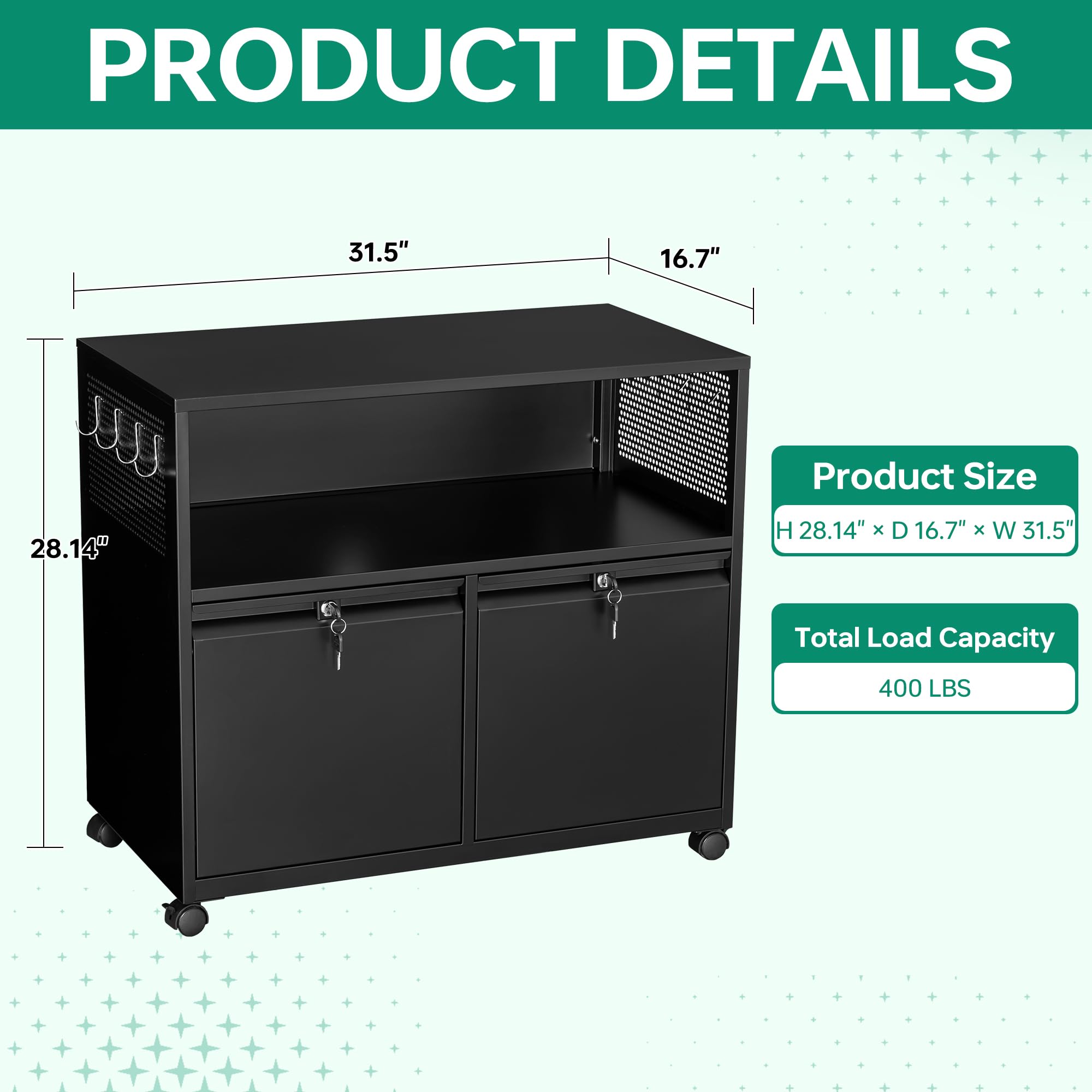 Mobile con 2 cassetti per arch - Printer Stand recensione e prezzo