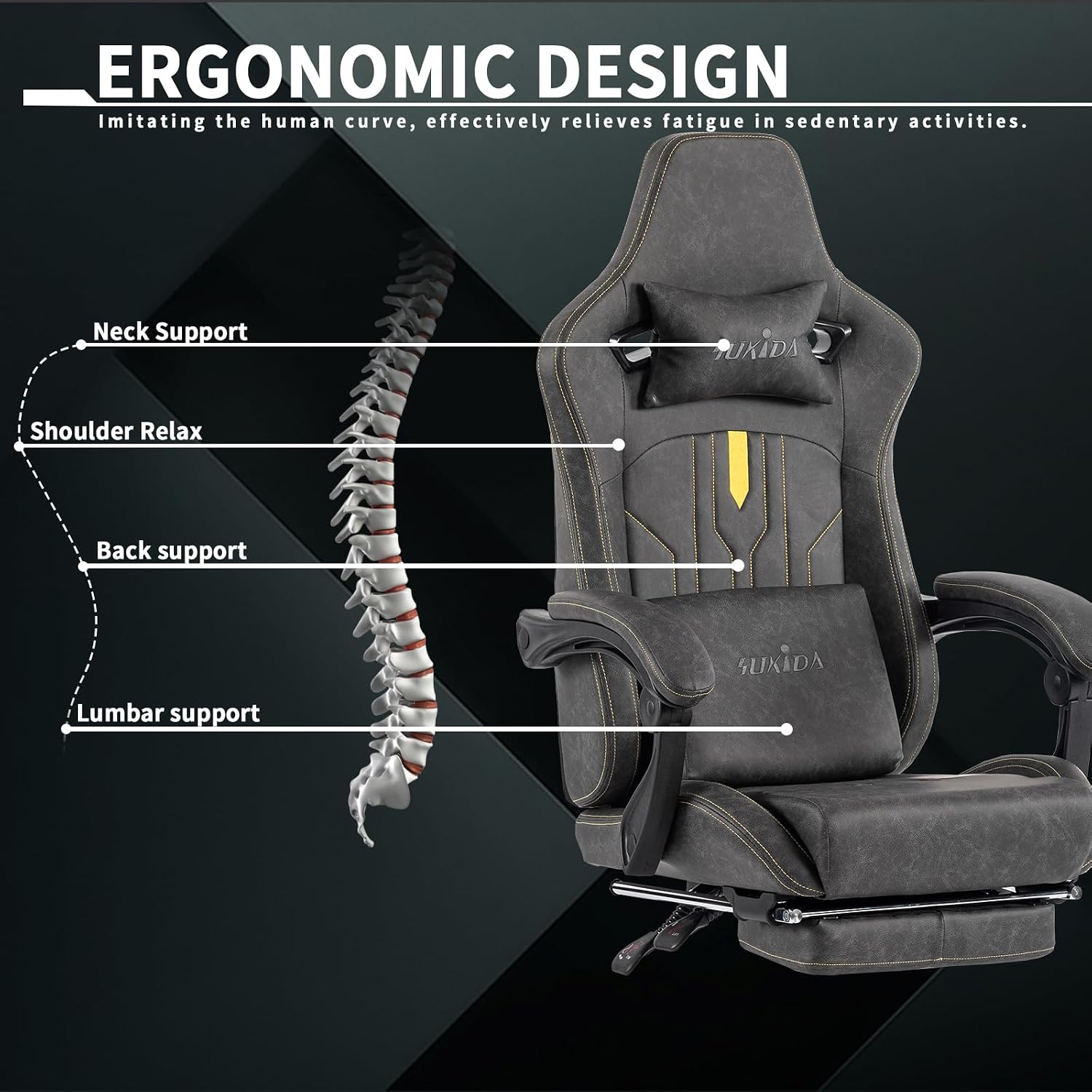 Sedia da gaming con poggiapied - Office Chair Cushion recensione e prezzo