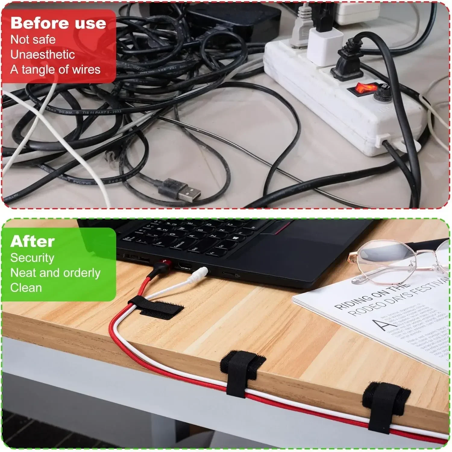 Nuove fascette riutilizzabili, - Desk Organizer recensione e prezzo